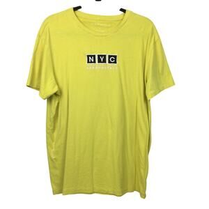 Aeropostale NYC Embroidered Yellow Short Sleeve Streetwear T-Shirt Women's L